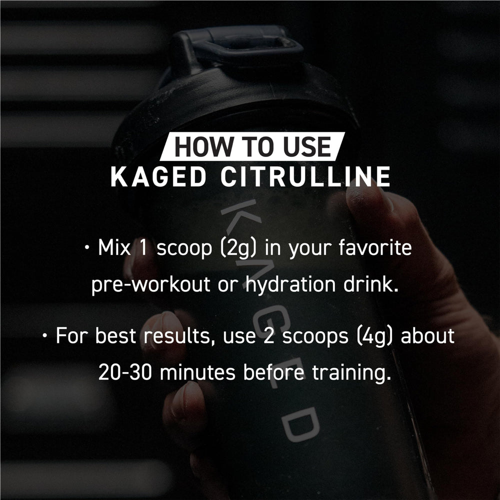 Kaged L-Citrulline used during pre-workout routine for support