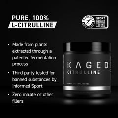 Kaged L-Citrulline powder scoop showing serving size for dosing