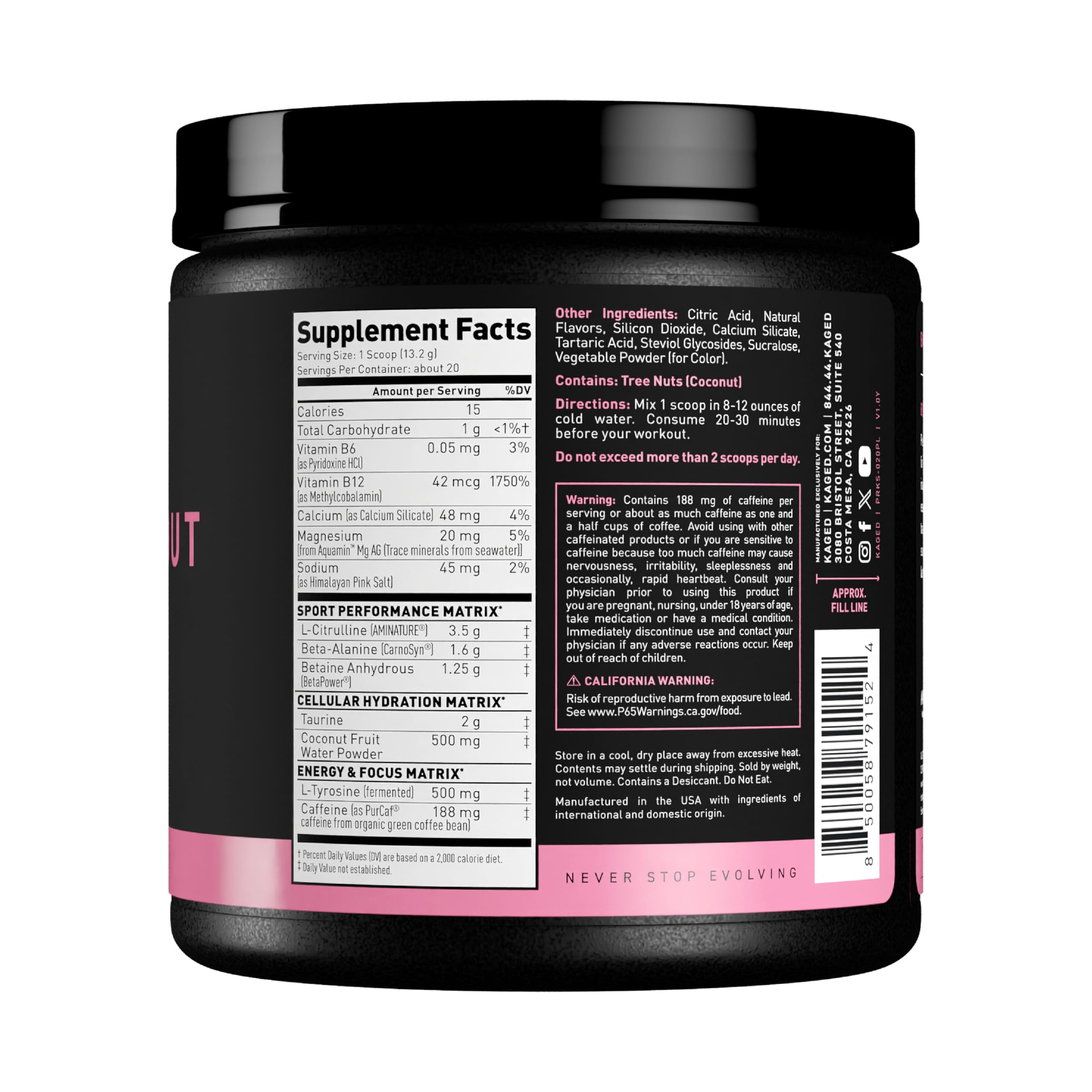 Kaged Sport Pre Workout Pink Lemonade athlete in action evokes performance