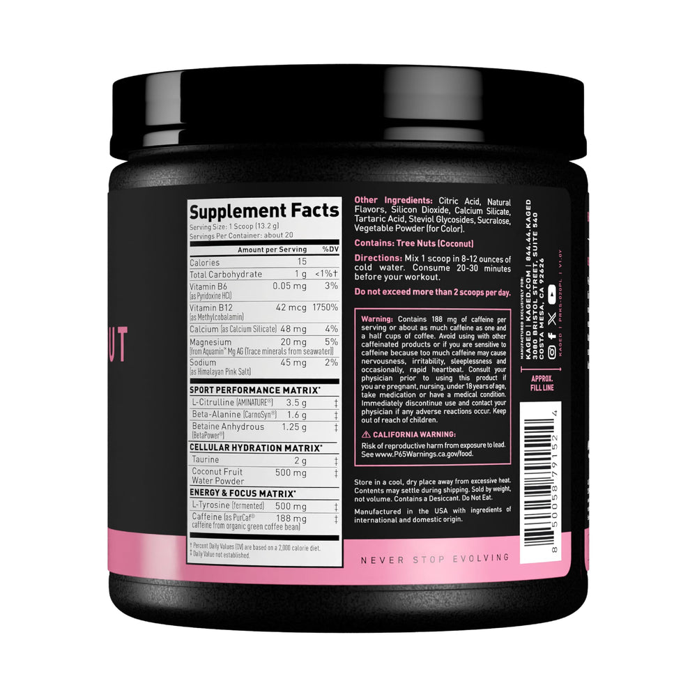 Kaged Sport Pre Workout Pink Lemonade athlete in action evokes performance