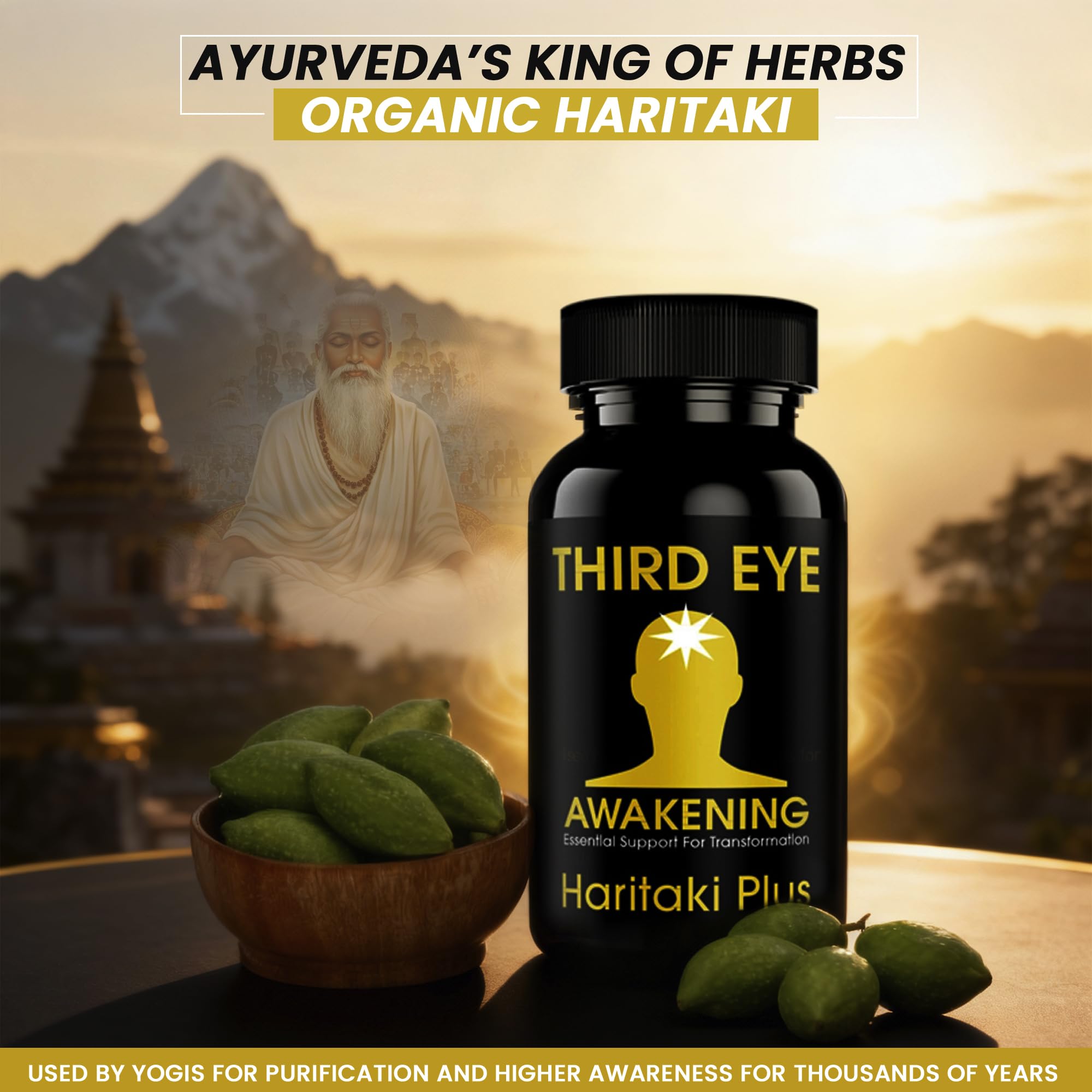 Kailash Herbals Haritaki capsules pour for easy daily use