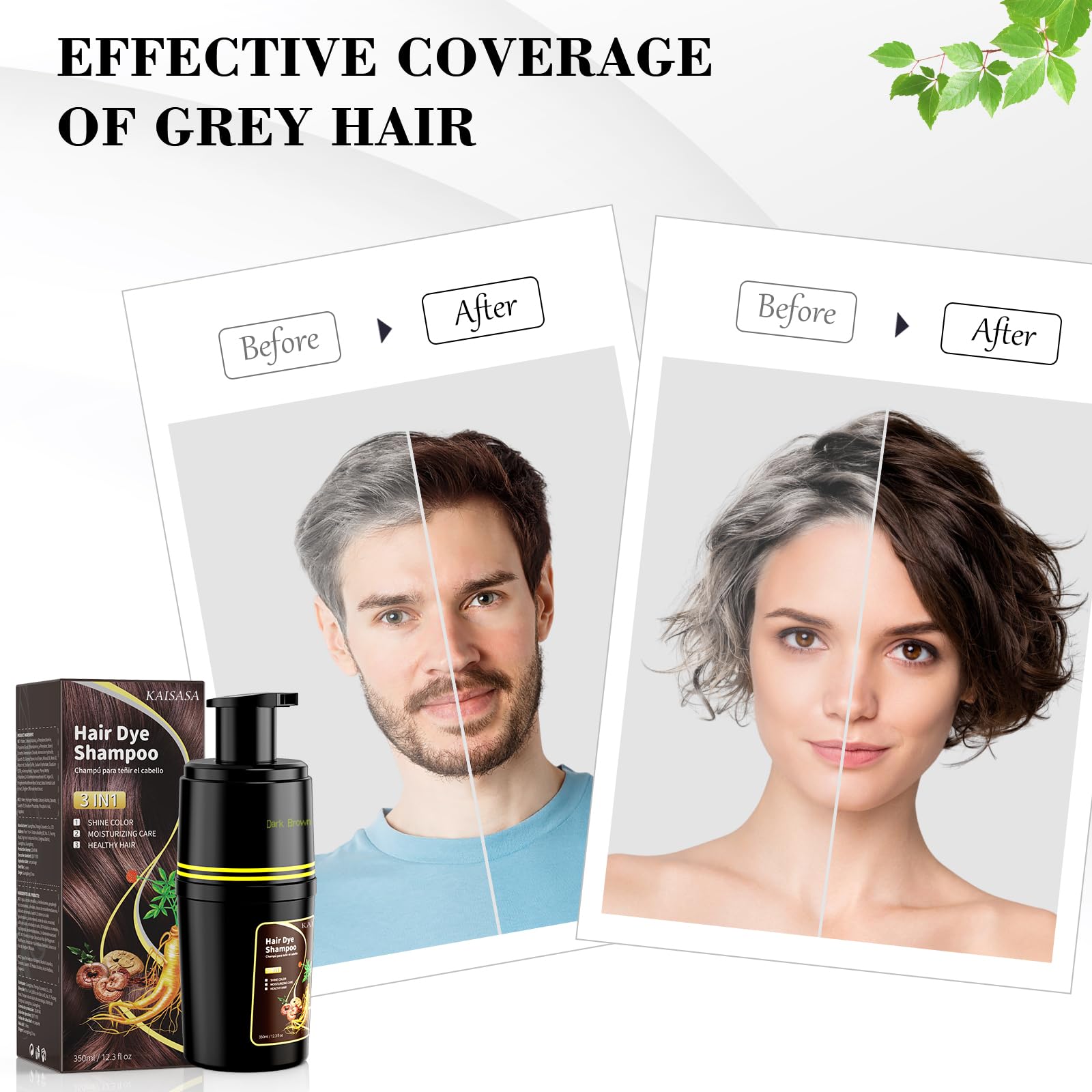 KAISASA 3-in-1 formula creates rich lather for easy use.