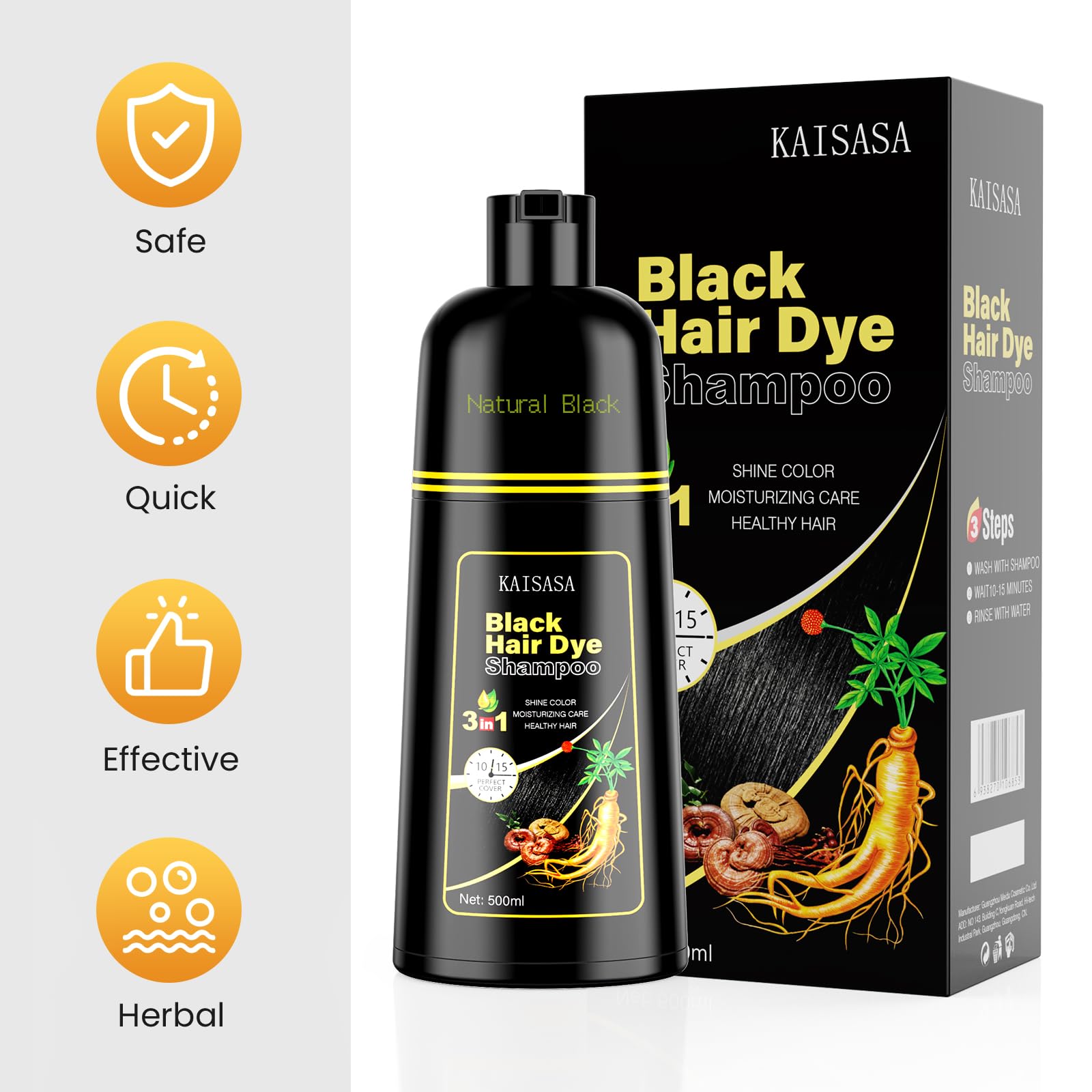 KAISASA suitable for all hair types delivers balanced color.
