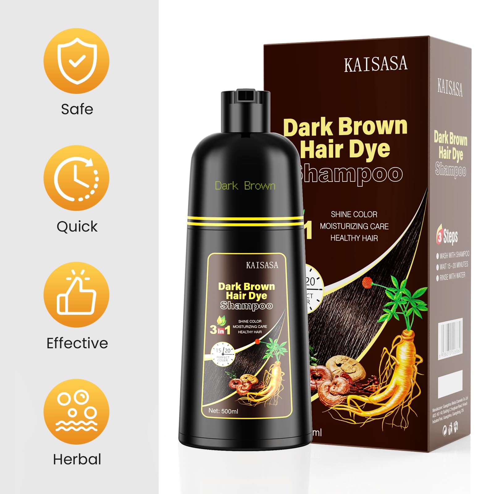KAISASA everyday hair-dye shampoo for a convenient home routine