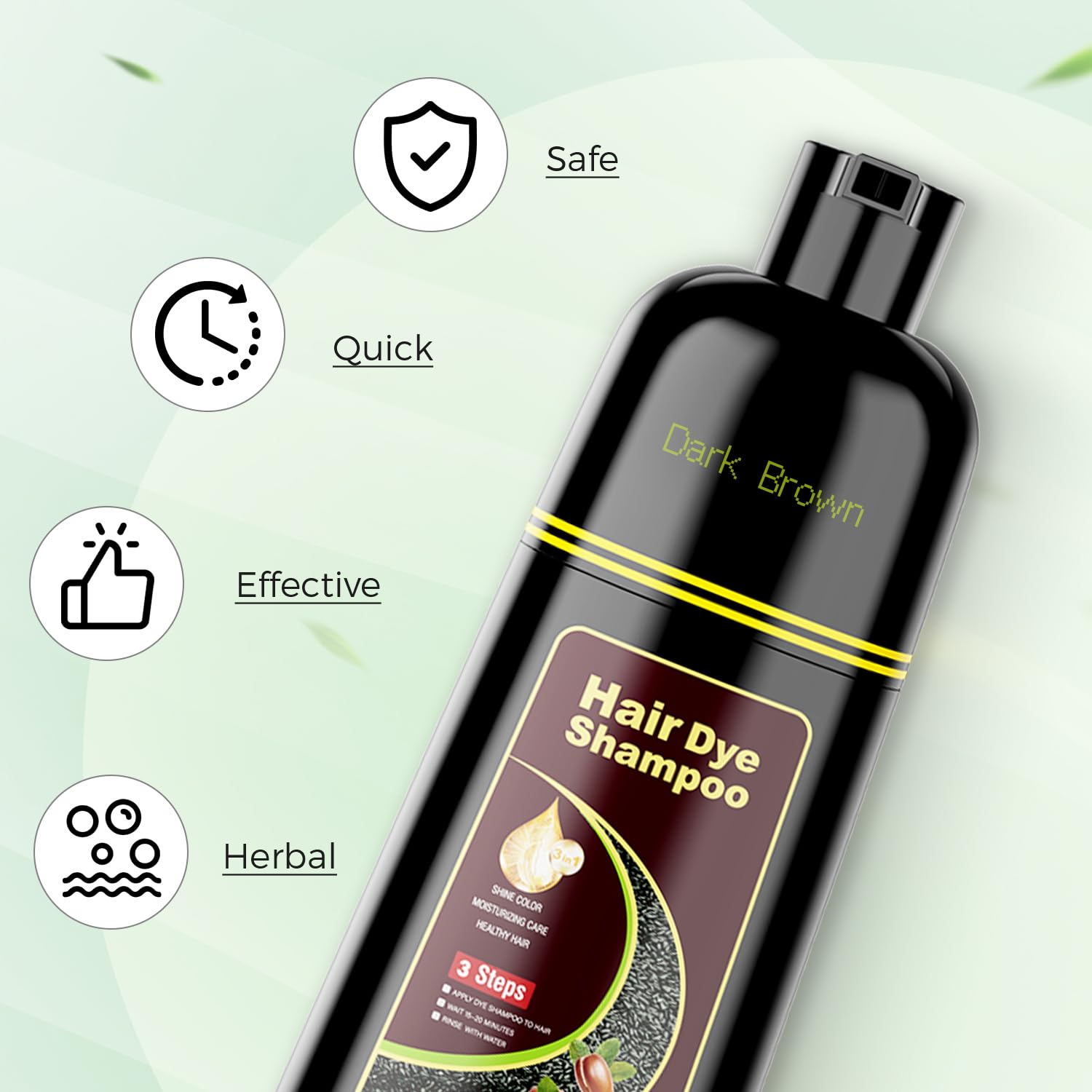 KAISASA Gray hair coverage shampoo enables easy at-home color refresh.