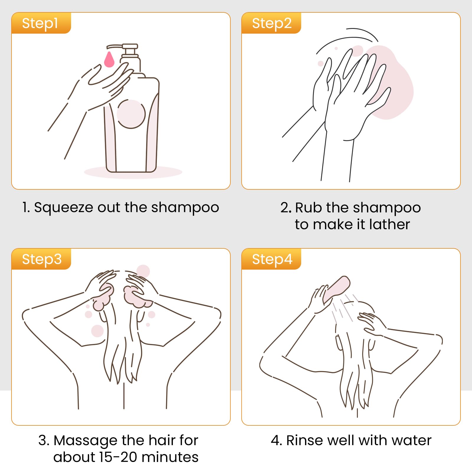 KAISASA herbal ingredients label emphasizes gentle scalp care.