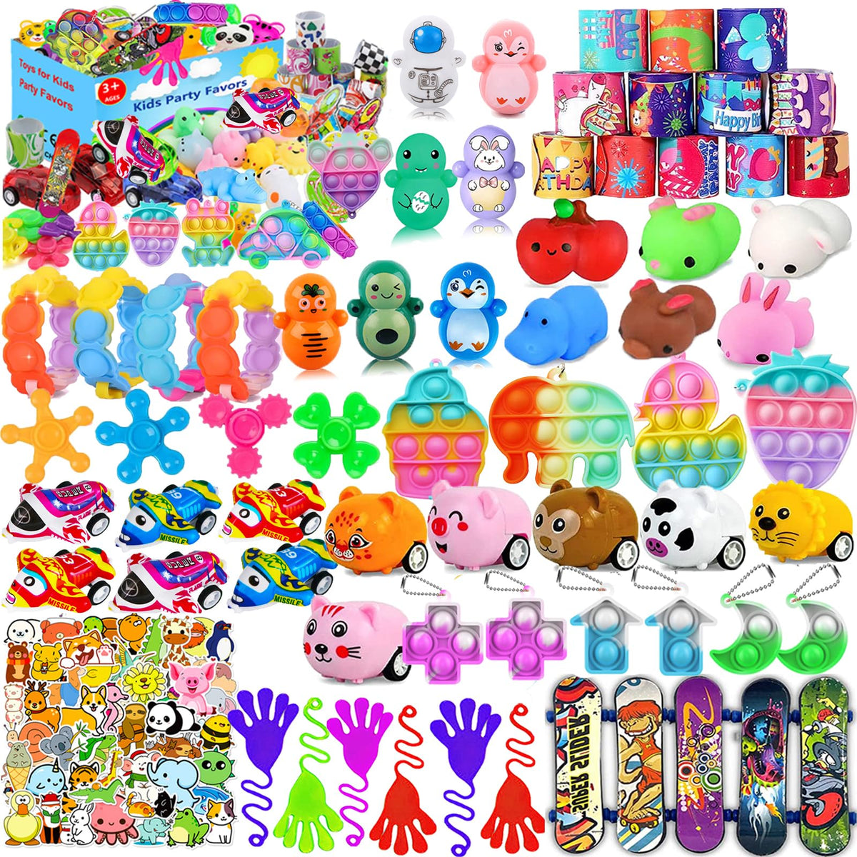 Kaisbro 124-pcs party favors bracelets offering colorful, engaging party fun for kids.