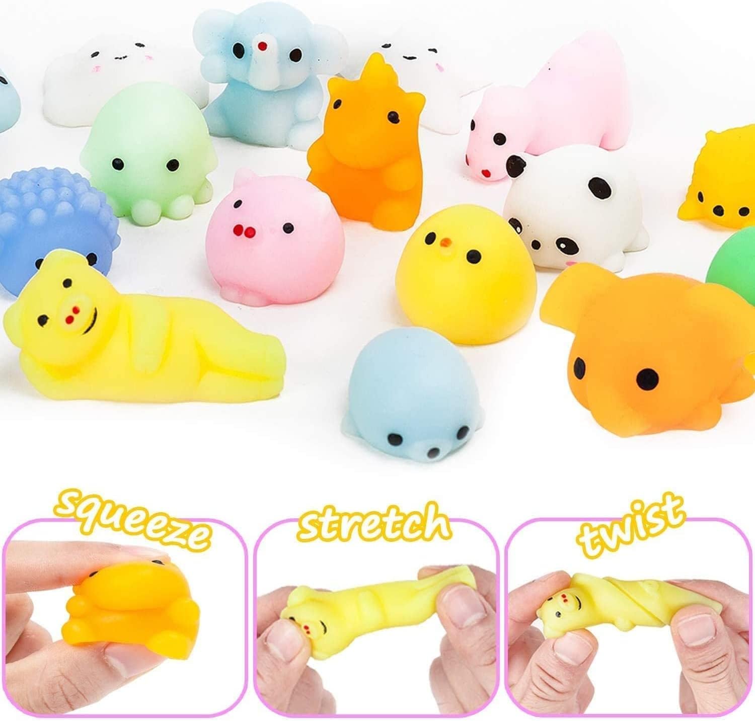 Kaisbro 124-pcs party favors fluffy toys soft accents for gift bags.
