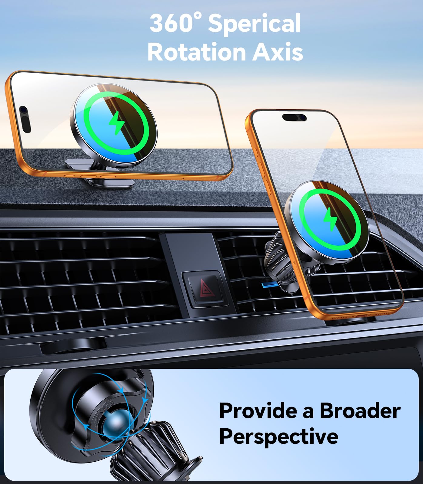 Kaistyle magnetic car holder firmly grips your iPhone on the move