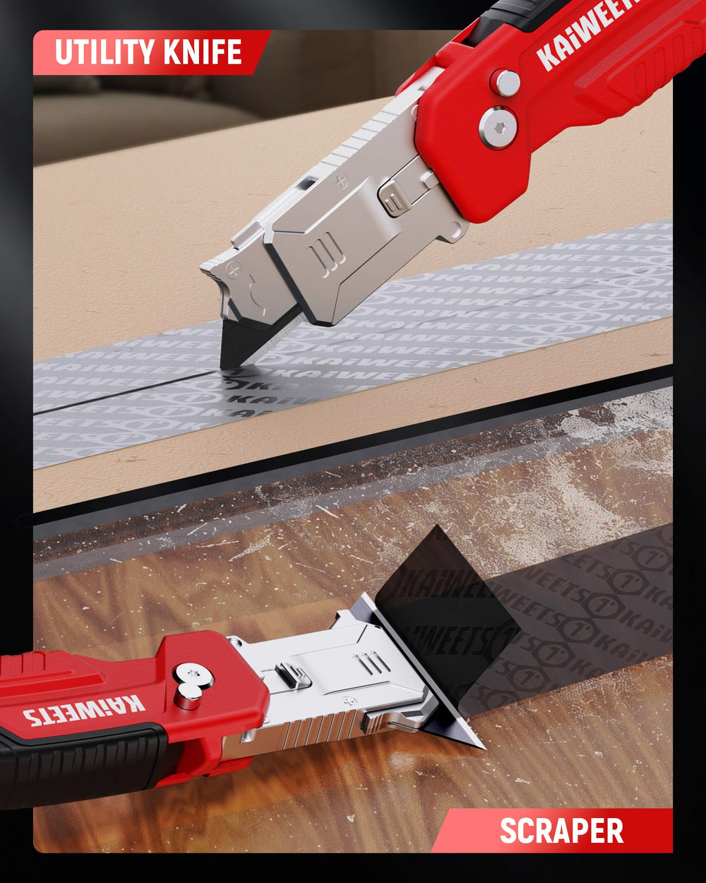 Kaiweets retractable design enabling safe operation in tight spaces.
