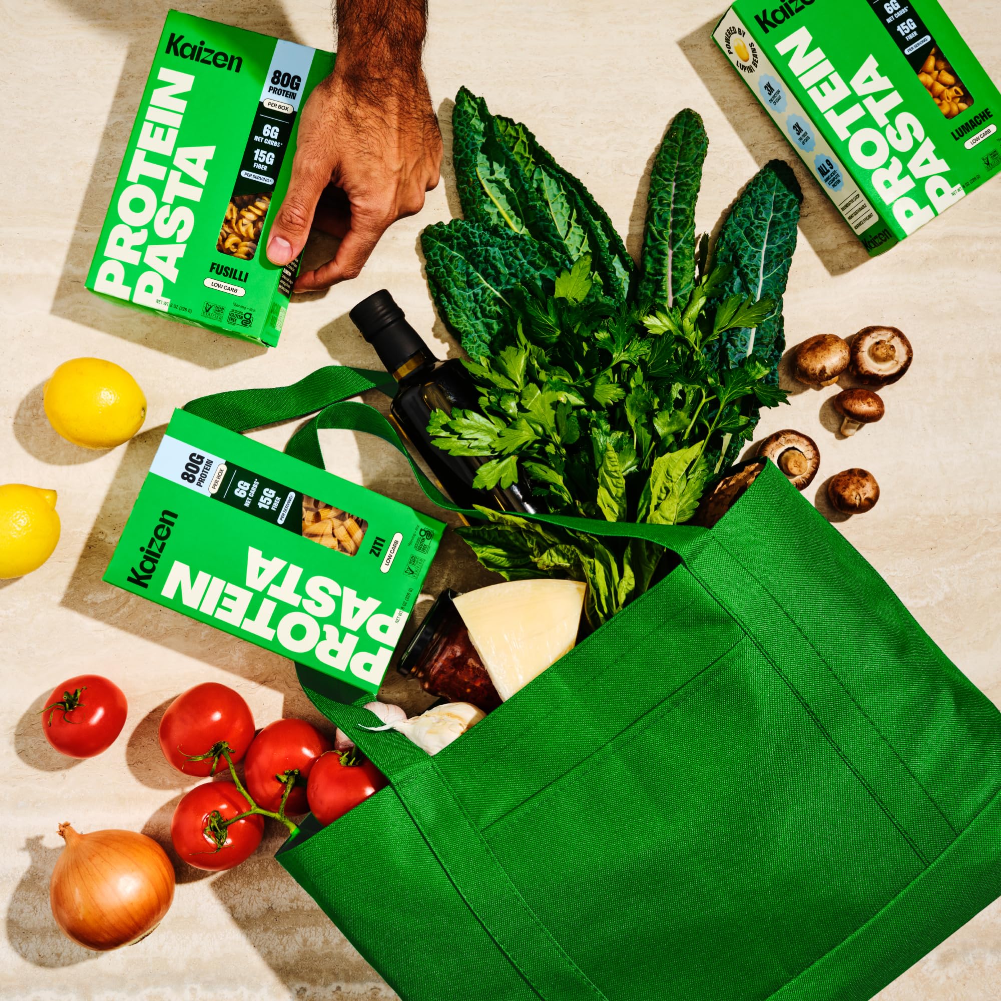 Kaizen Pasta boiling in water for 4–6 minutes to al dente texture.