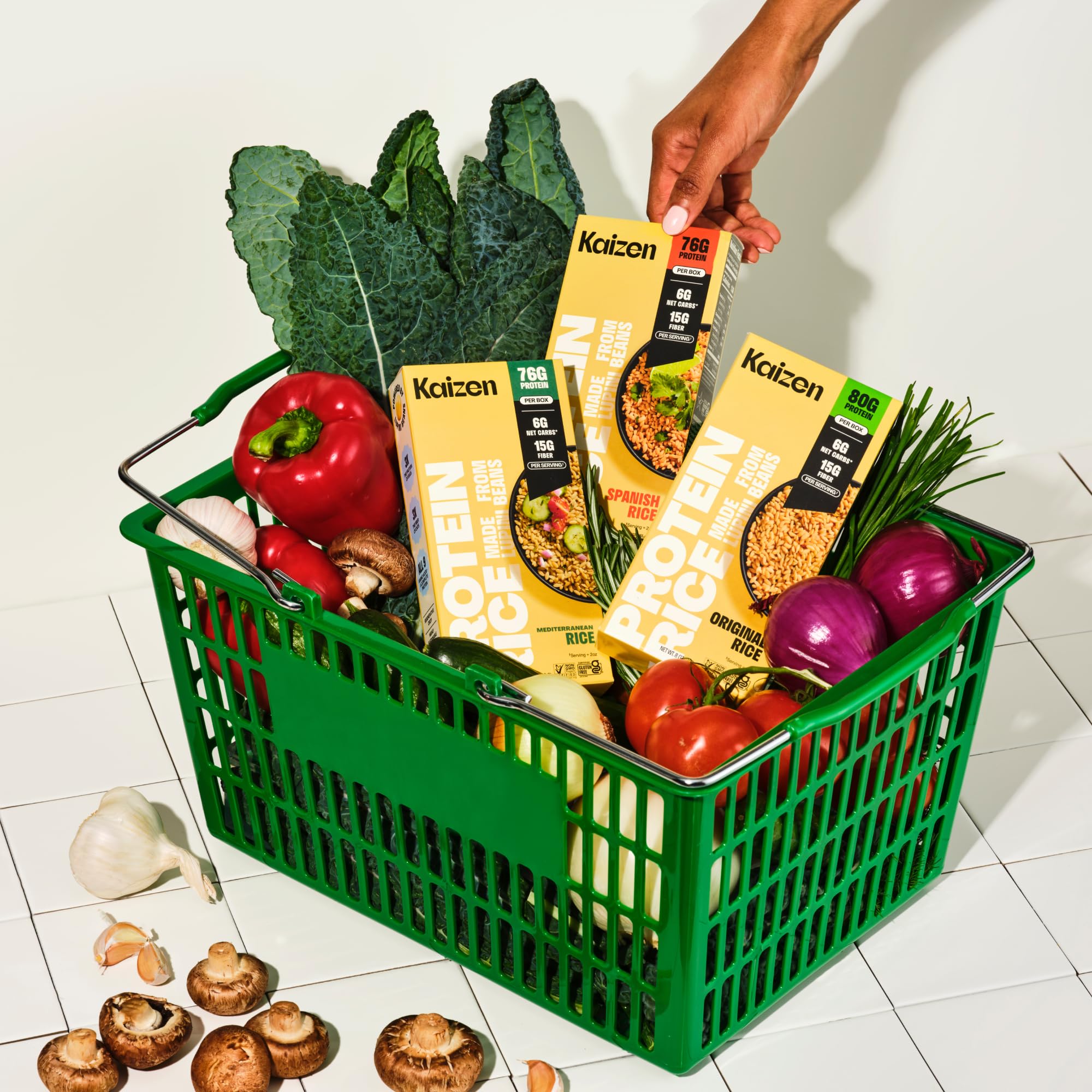 Kaizen Protein Rice pack-of-3 box for easy meal prep.