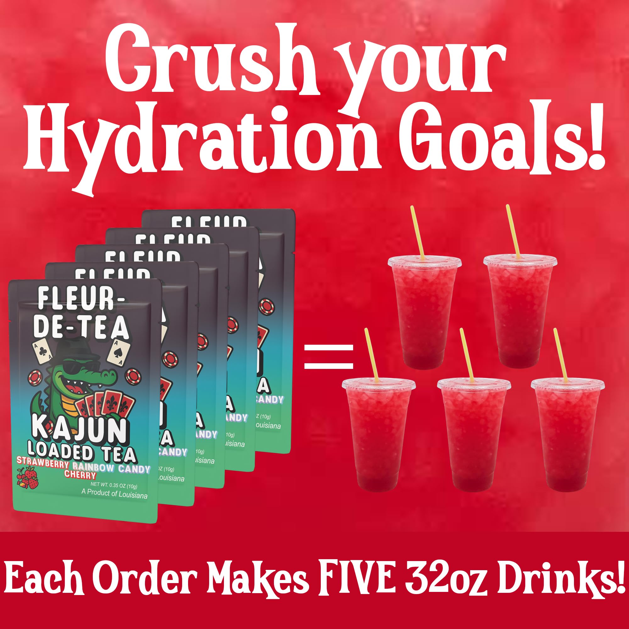 Kajun Loaded Tea keto-friendly energy option in a portable pouch.