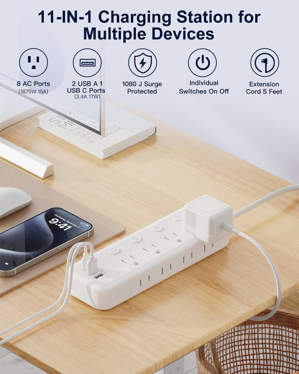 Kakahigh heavy-duty USB ports for simultaneous device charging