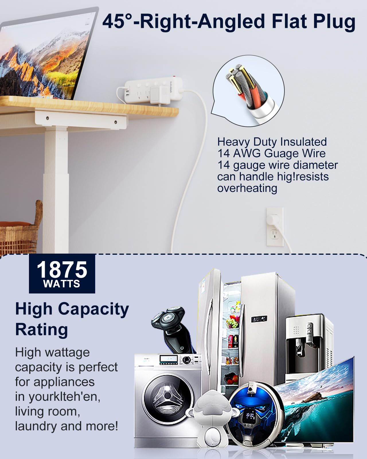 Kakahigh overload and surge protection to guard connected devices