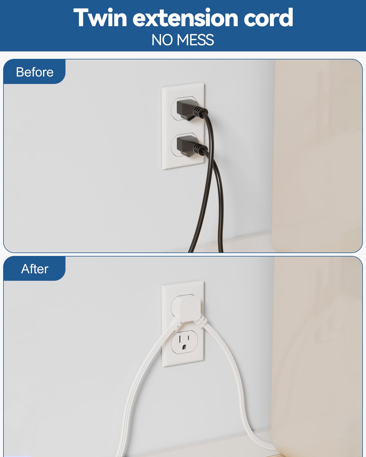 Kakahigh compact cord in a small desk setup ideal for apartments.