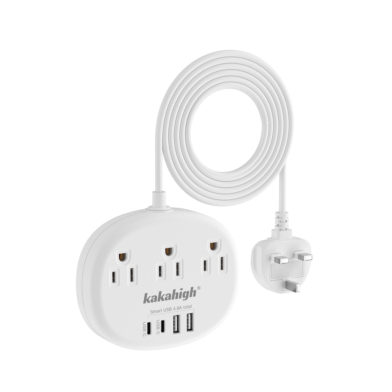 Kakahigh UK travel adapter 7-in-1 for global device charging on the go