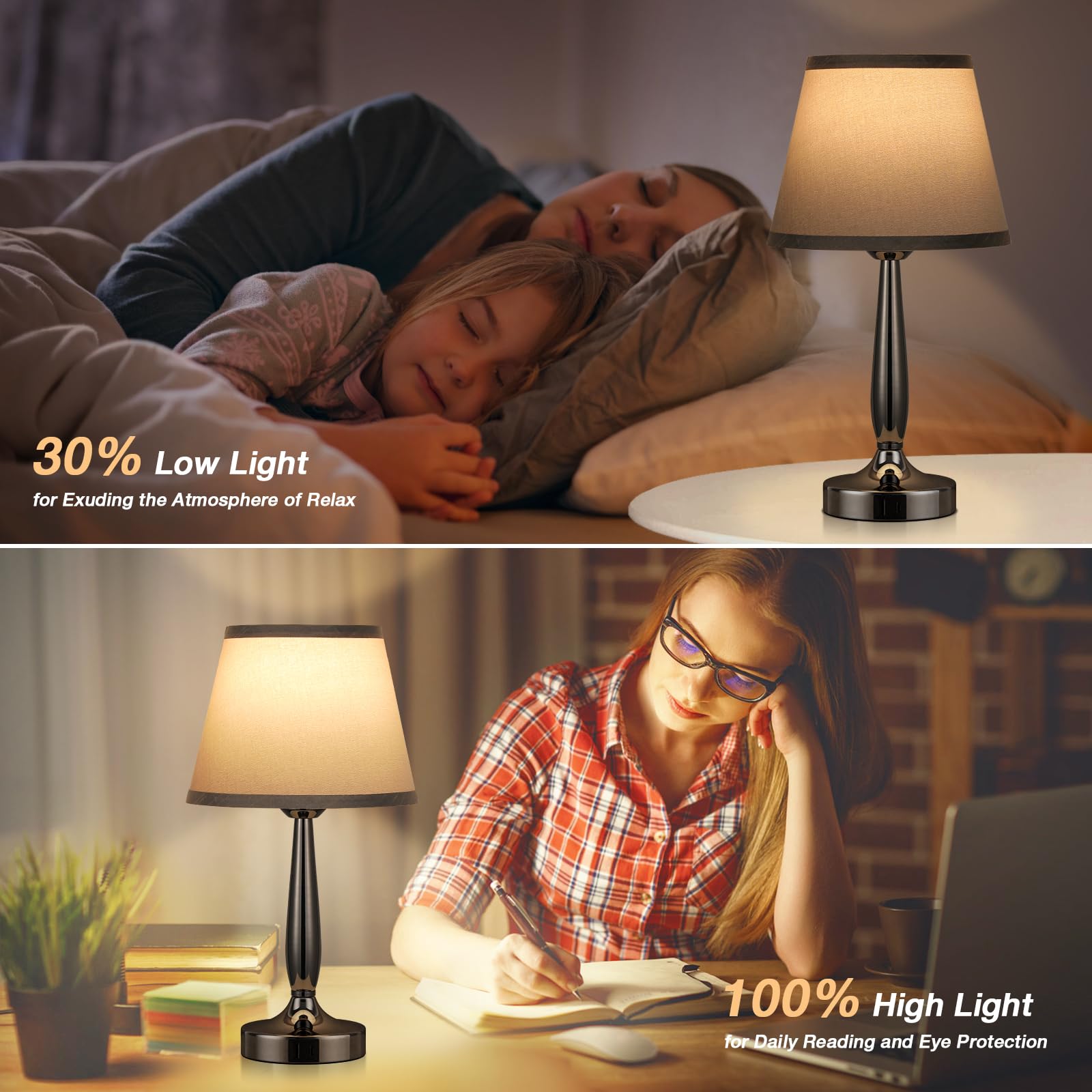 Kakanuo included 6W LED bulb provides warm white light for evenings.