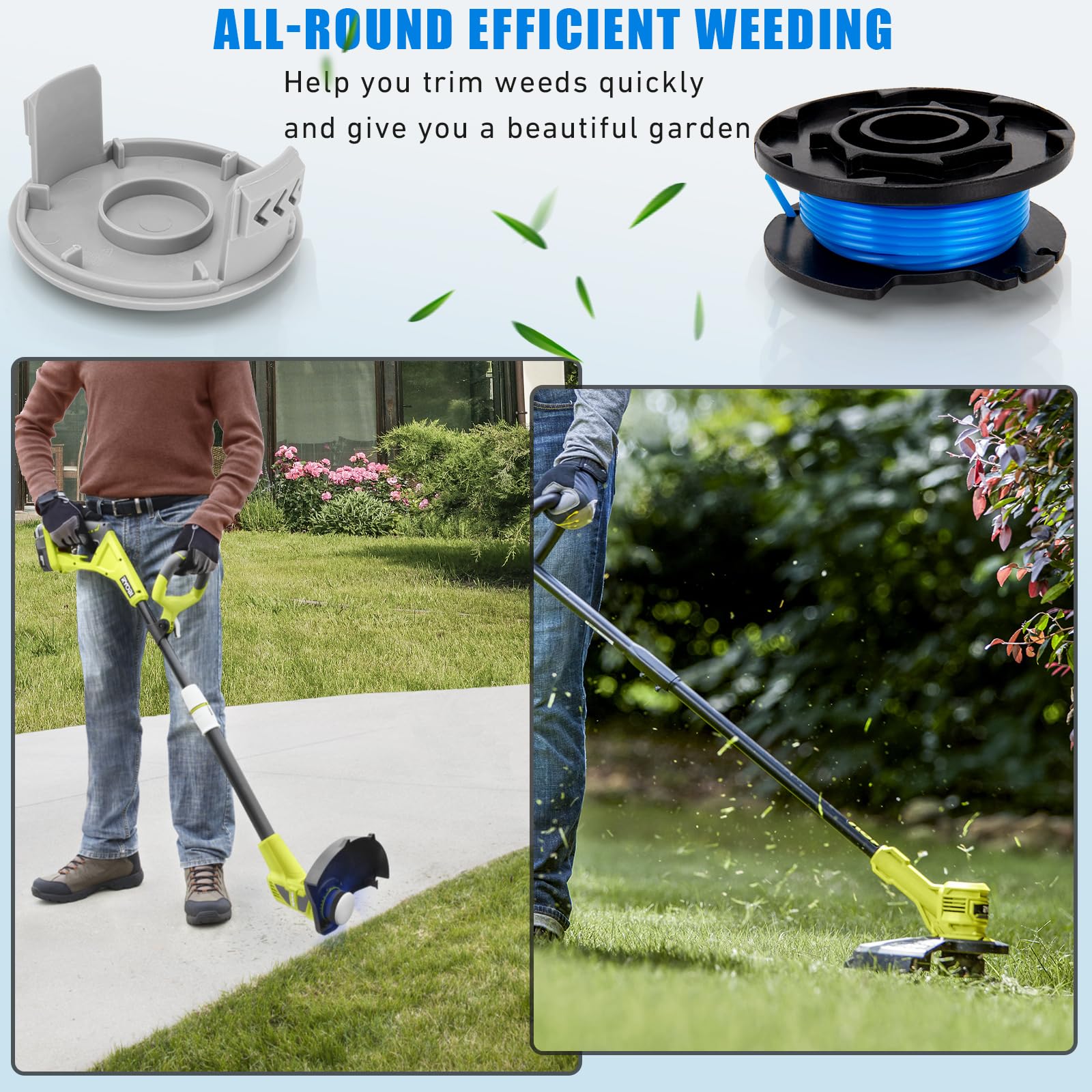 KAKO AC14RL3A nylon thread highlights durability and long life for Ryobi trimmers.