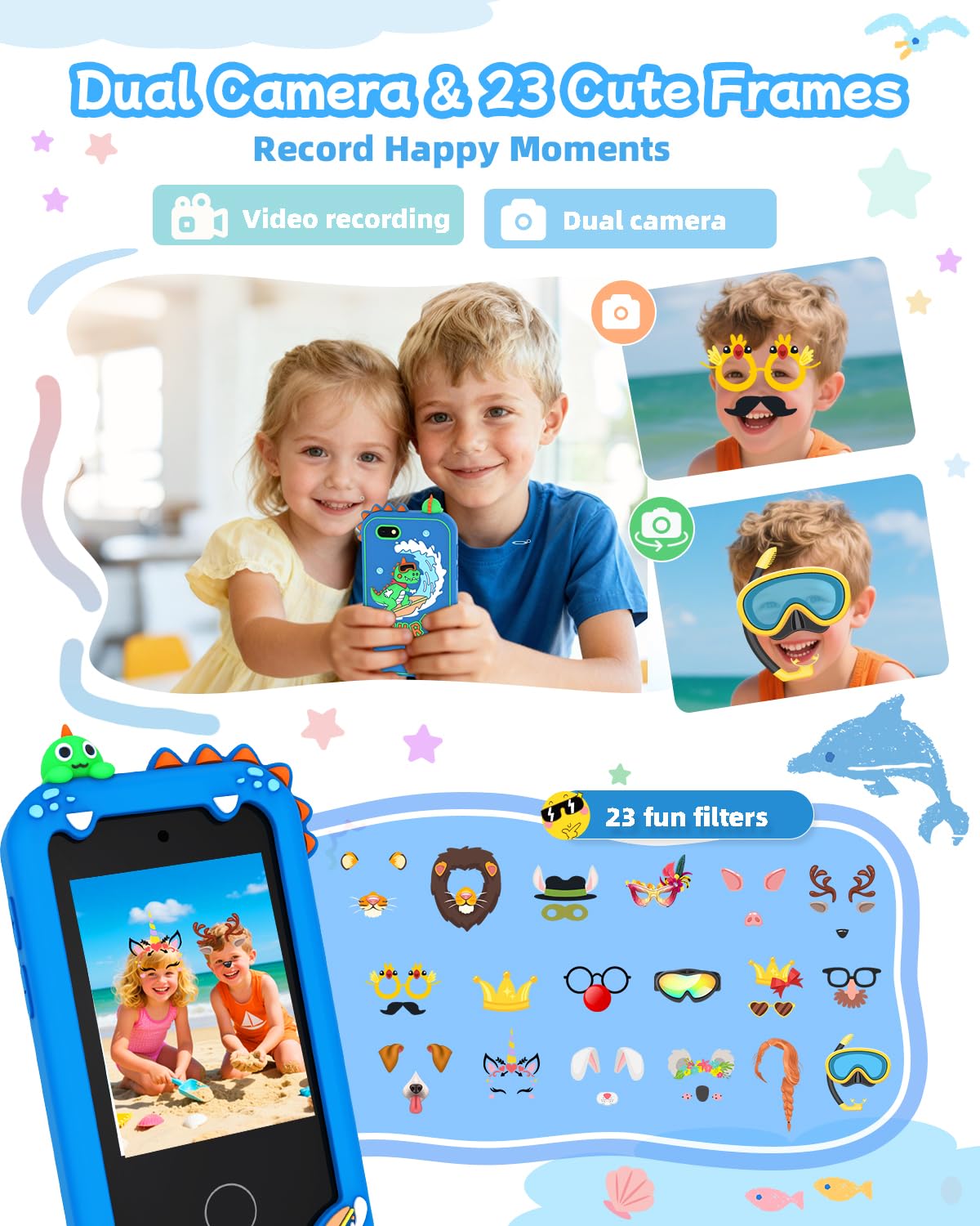 KAKTIN learning interface with letters and landmarks for exploration