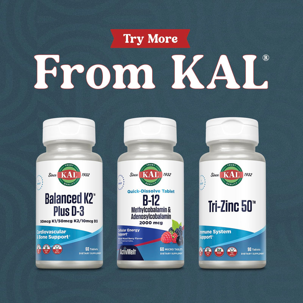 KAL B12 ActivMelt recyclable packaging emphasizes eco-conscious use.