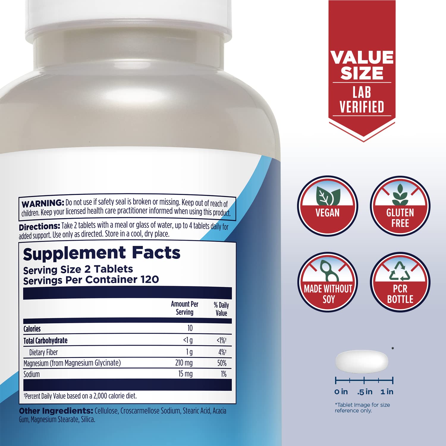 KAL Magnesium bisglycinate chelate tablets showing fully chelated form