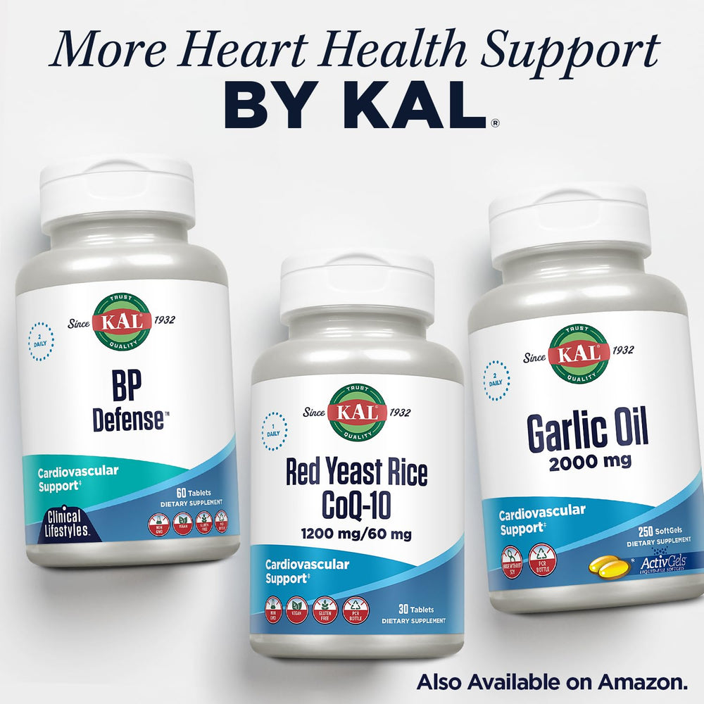 KAL Magnesium Taurate tablets poured out, ready for daily routine.