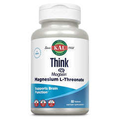 KAL Think Magnesium L-Threonate bottle front for brain health support.