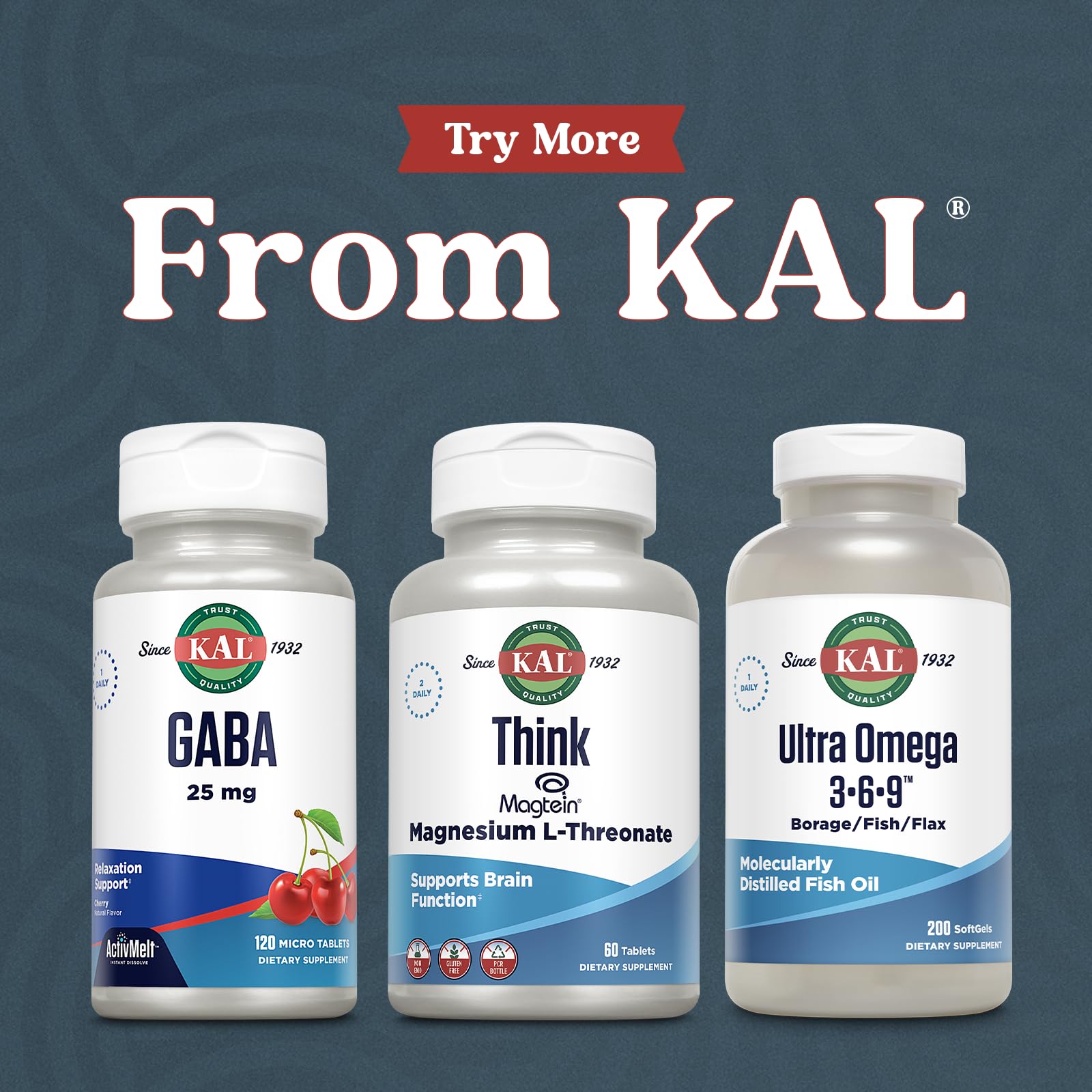 KAL Think Magnesium L-Threonate daily use scene with convenient tablets.