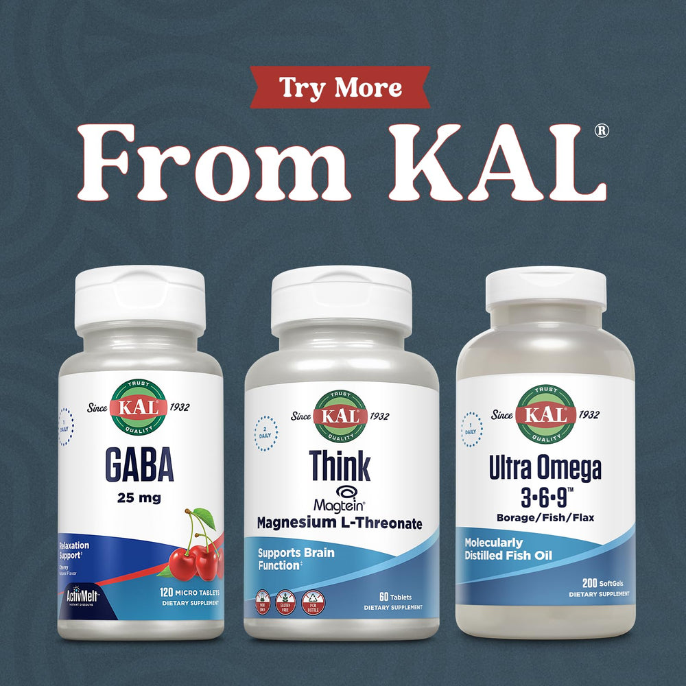 KAL Think Magnesium L-Threonate daily use scene with convenient tablets.