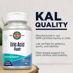KAL Uric Acid Flush Turmeric Extract capsule close-up highlighting antioxidant blend.