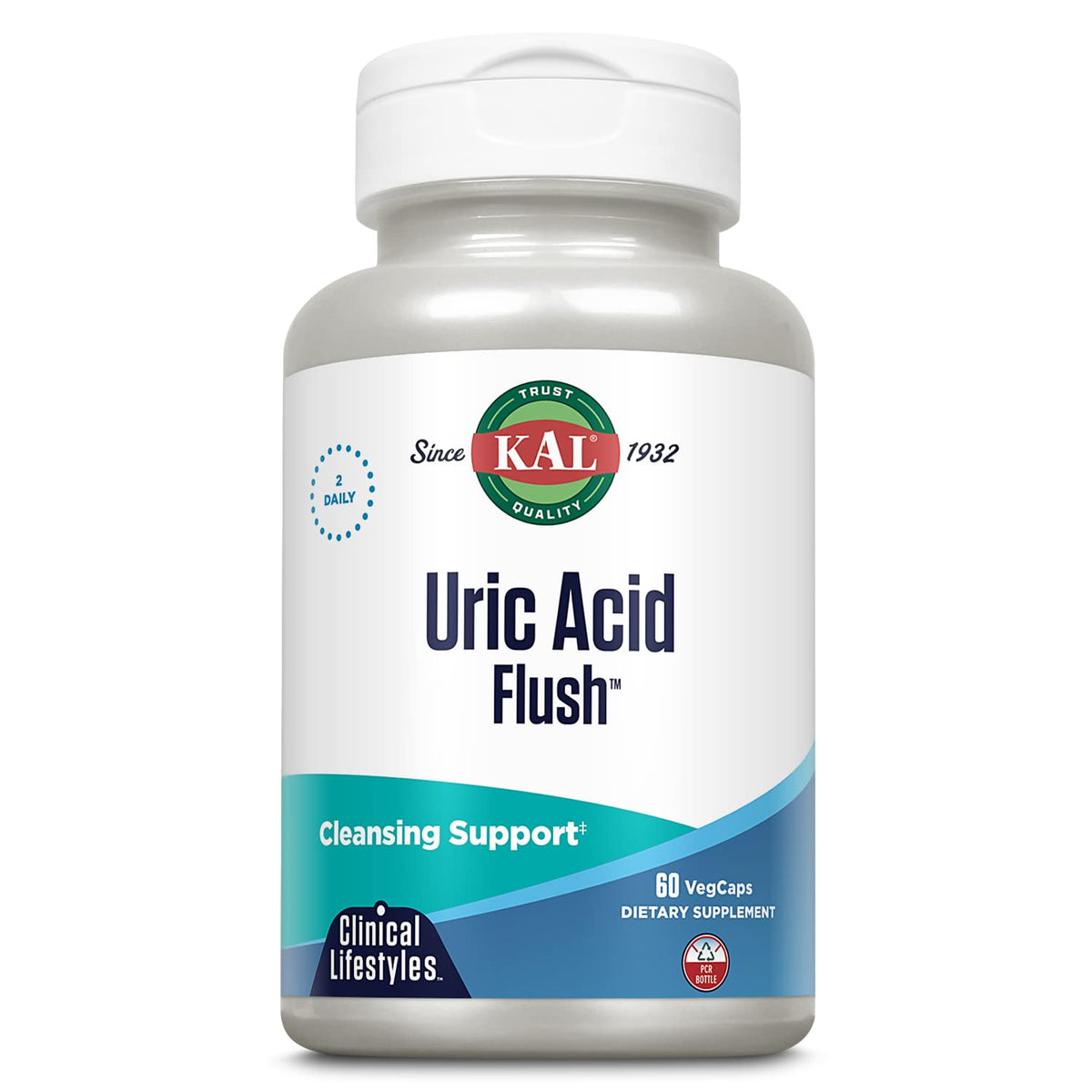 KAL Uric Acid Flush bottle with capsules supports an active lifestyle.