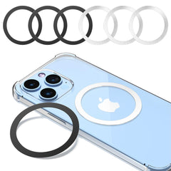 KALAPOP MagSafe ring six-pack in black and silver for easy wireless charging.