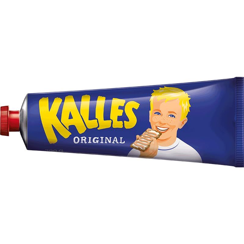 Kalles Original Swedish caviar spread tube, briny smoky cod roe flavor ideal for toast and eggs