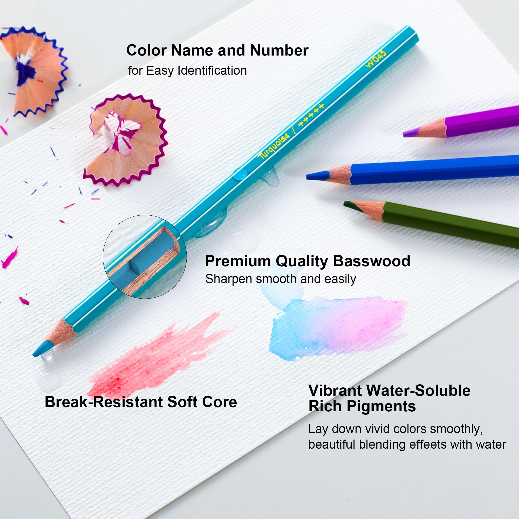 KALOUR watercolor brush demonstrates blending with water for soft transitions
