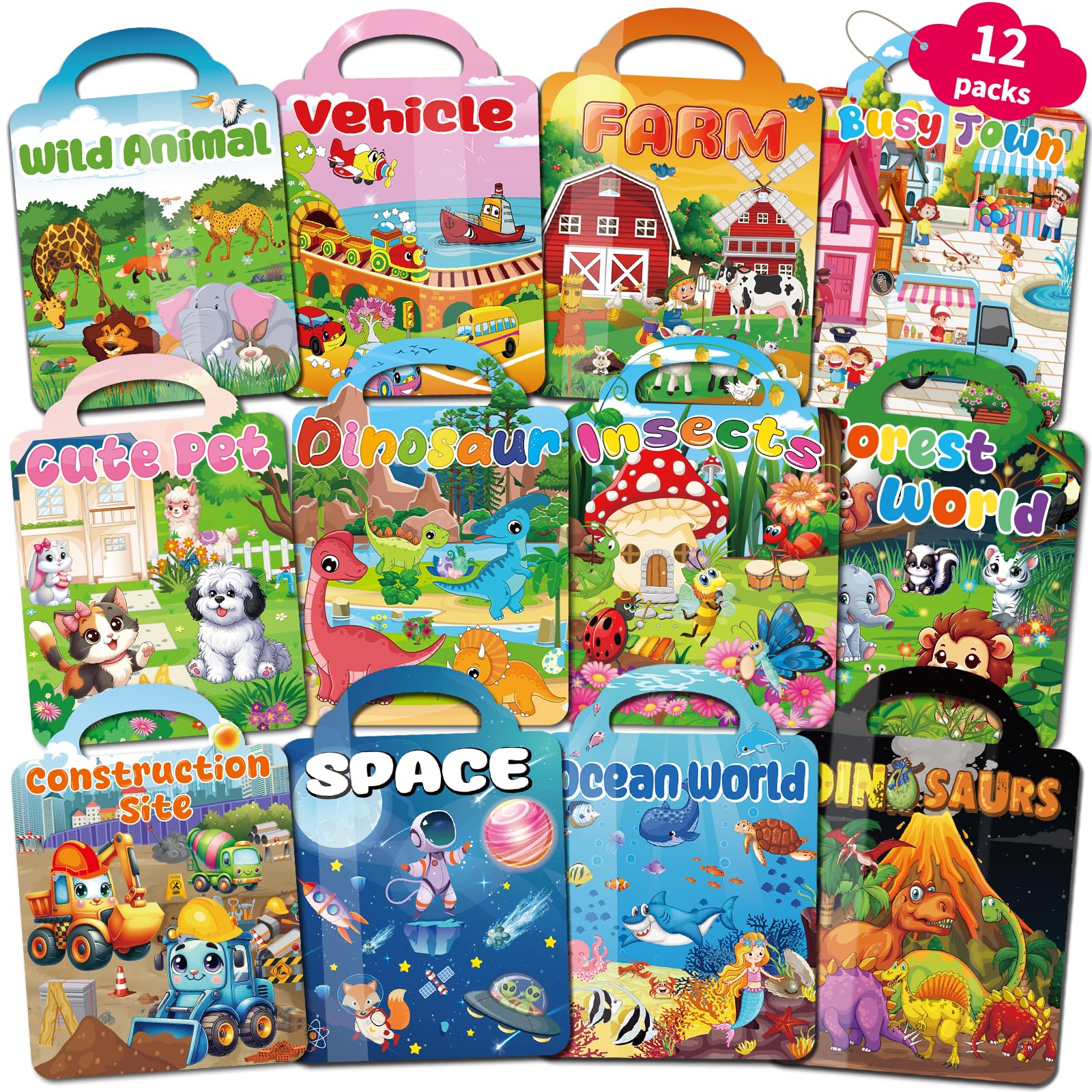 Kalysky dinosaurs stickers for interactive play and easy repositioning