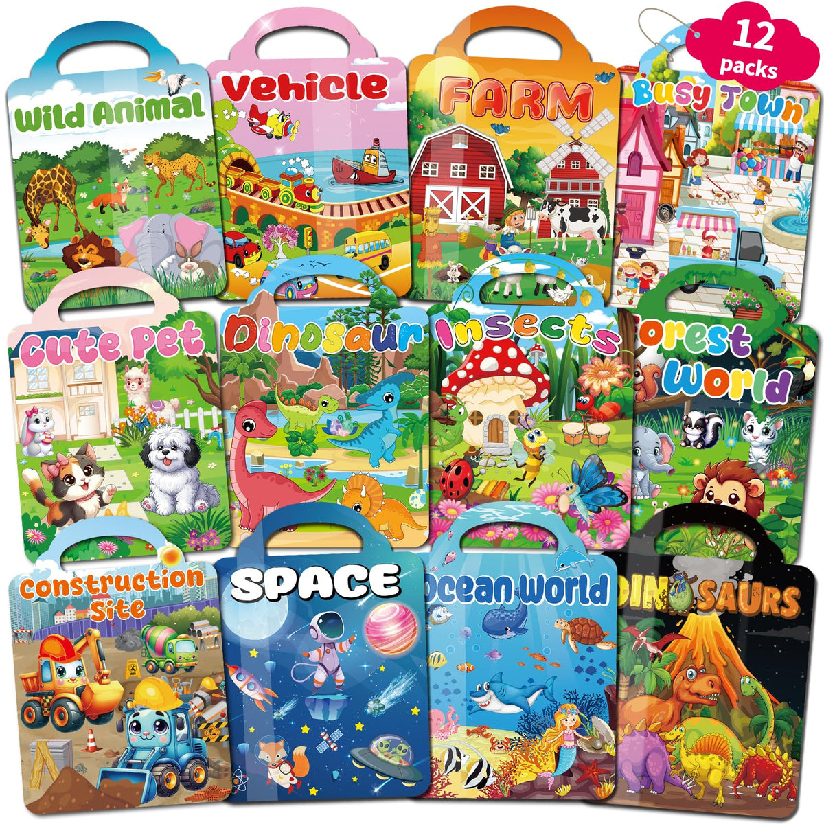 Kalysky dinosaurs stickers for interactive play and easy repositioning