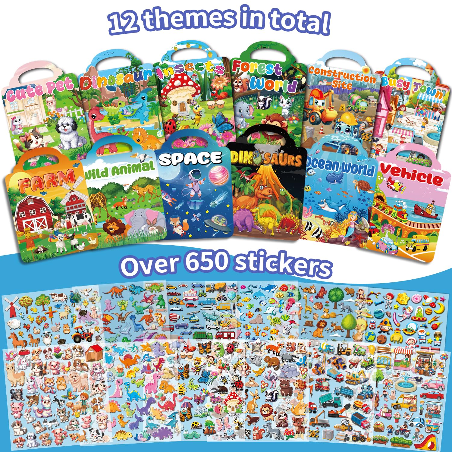 Kalysky insect stickers promote curious play and reuse-friendly surfaces