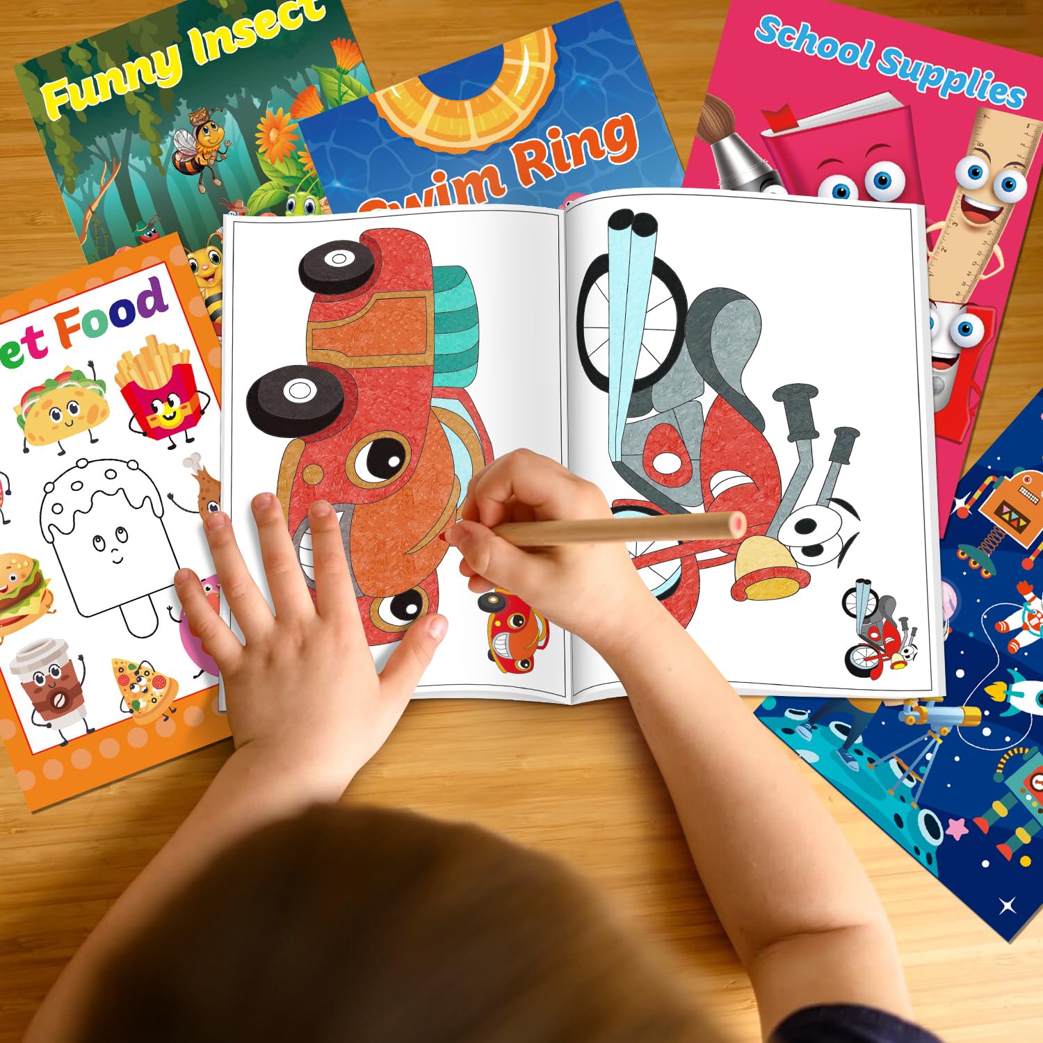 Kalysky coloring books use safe, lightweight paper for crayons and pencils.