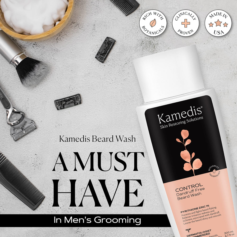 KAMEDIS Beard Wash free from SLS parabens and dyes.
