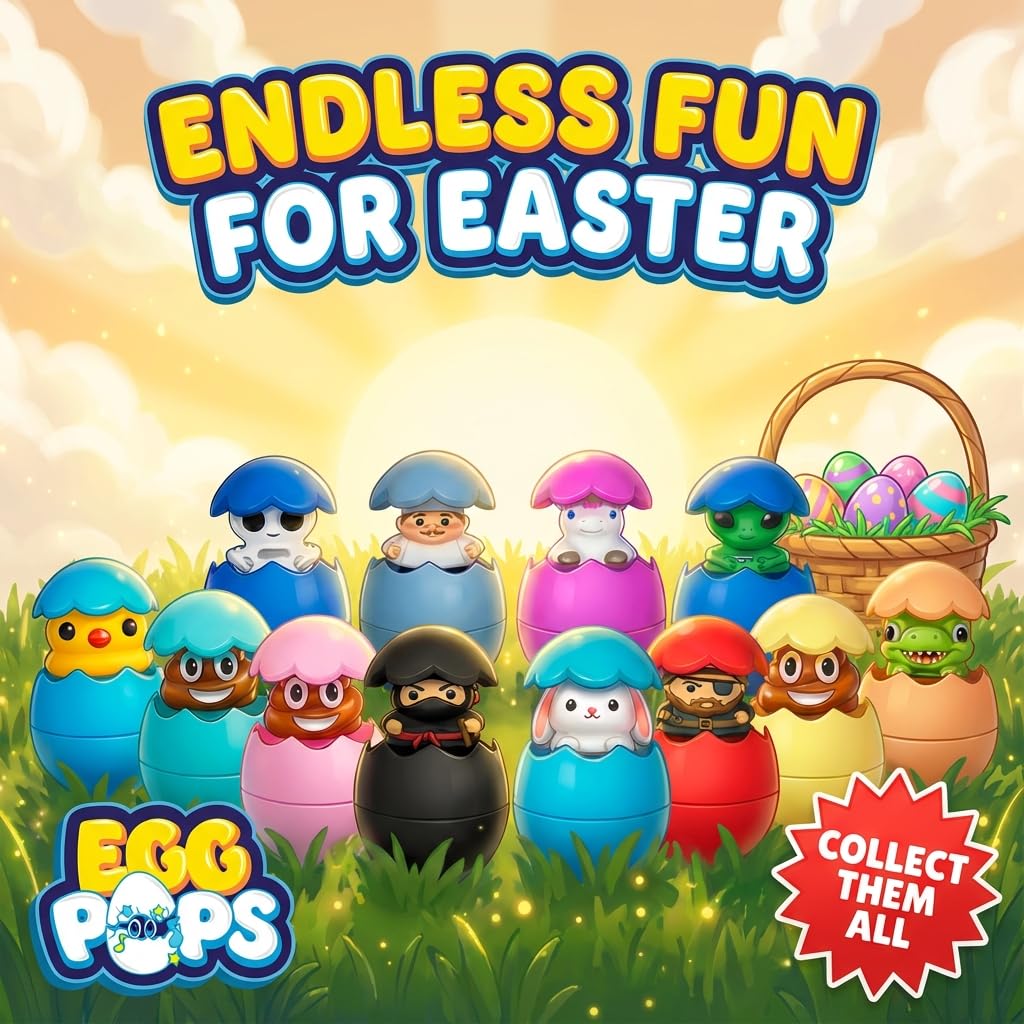 Kamhi World Egg Pops Bunny reveal delivers cheerful tunes during party-fun moments.