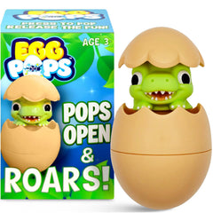 Kamhi World Egg Pops Dino reveal with colorful surprise and playful sounds.
