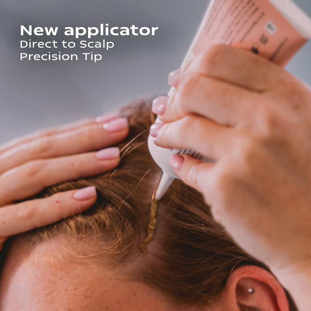 KAMEDIS scalp moisturizer ingredients panel highlights six botanicals and nourishing oils.