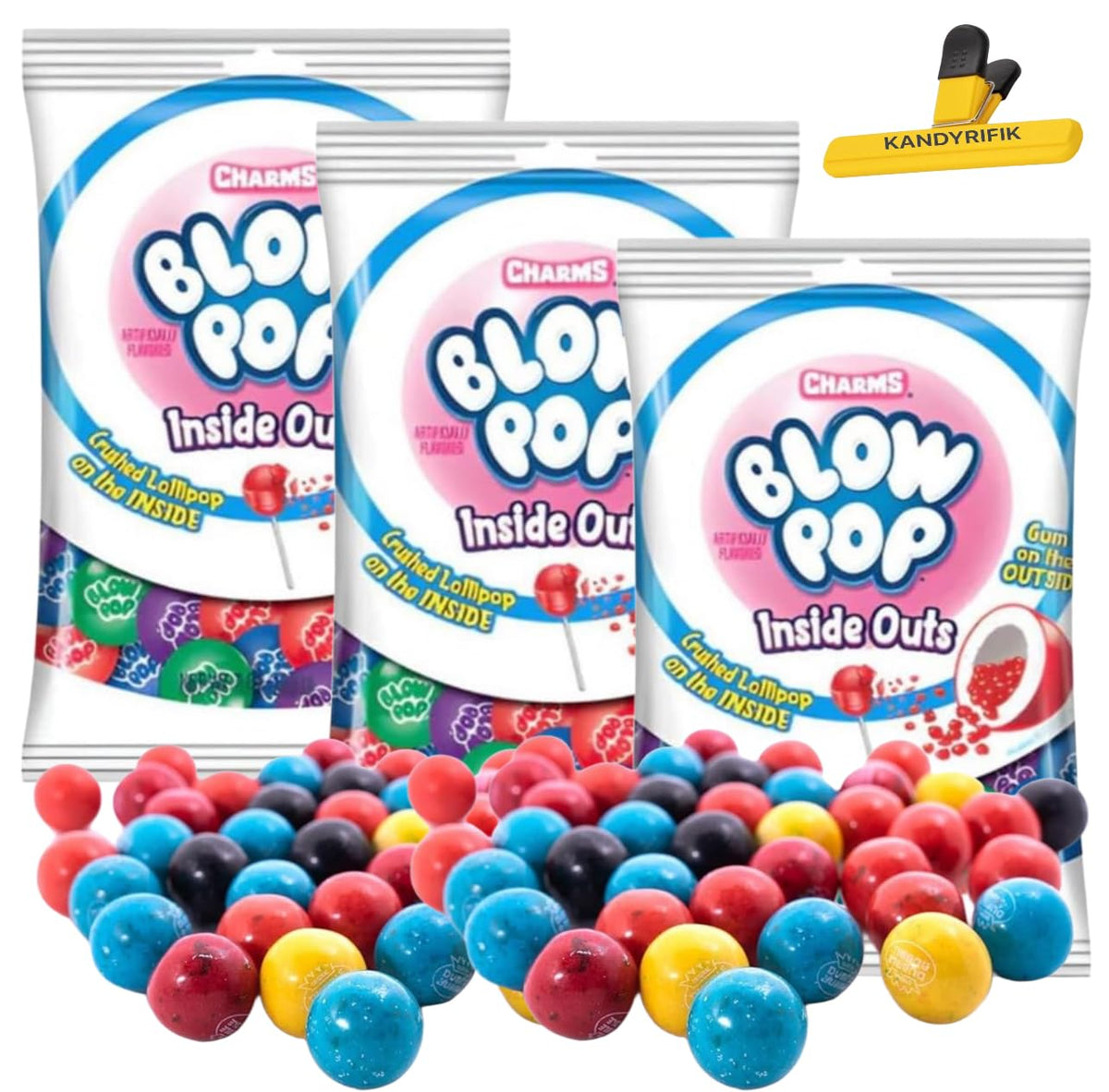KANDYRIFIK Blow Pops Inside-Out bubble gum for party sharing.