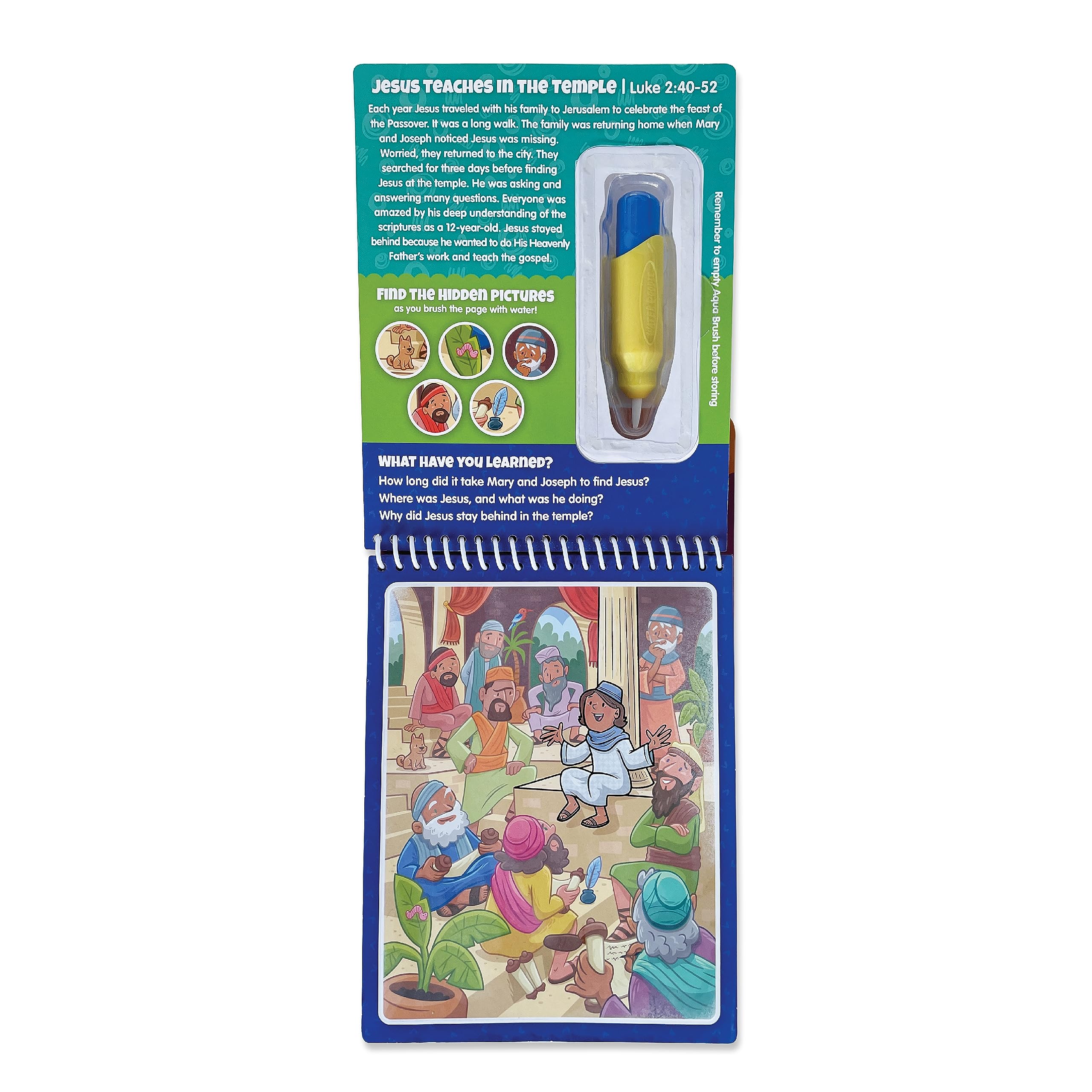 KangaToys Water Reveal included water brush ready for use