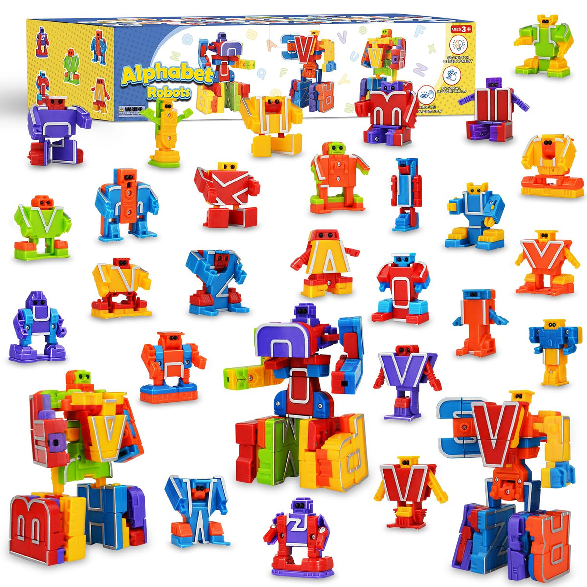 Kannove Alphabots transformable alphabet robots for imaginative play and learning