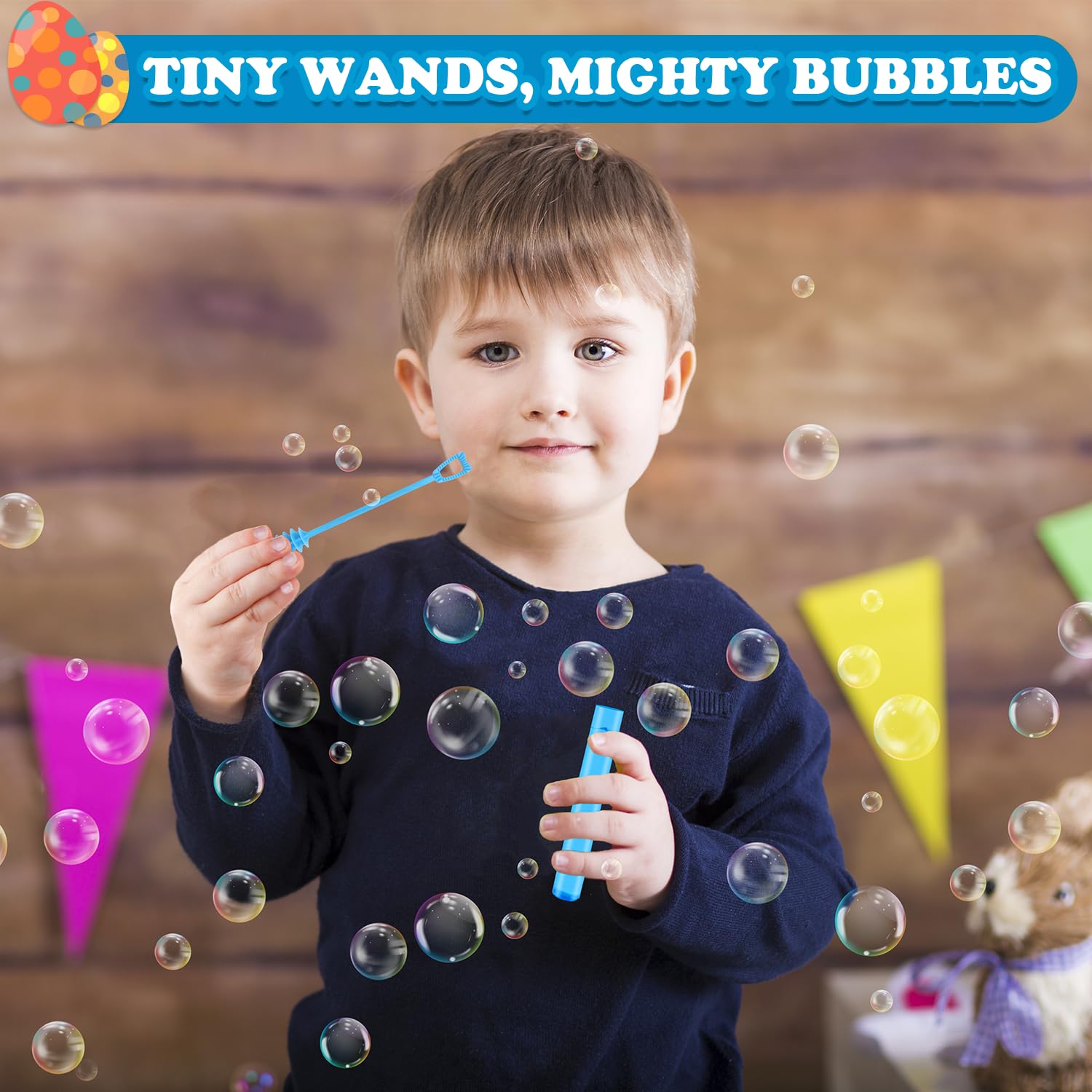 Kannove Easter Mini Bubbles egg design offers a colorful party favor for celebrations and small rewards.