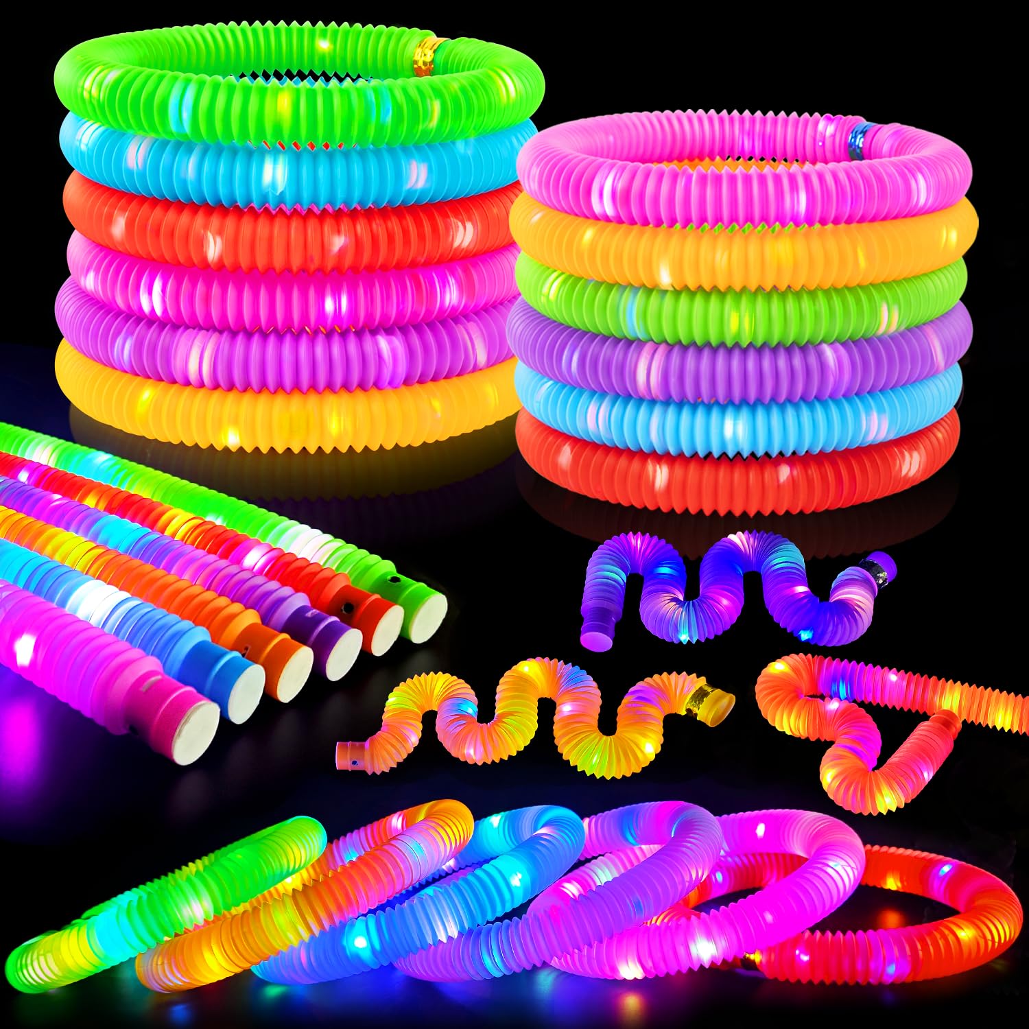 Kannove Easter pop tubes green glow for imaginative outdoor play and sensory exploration