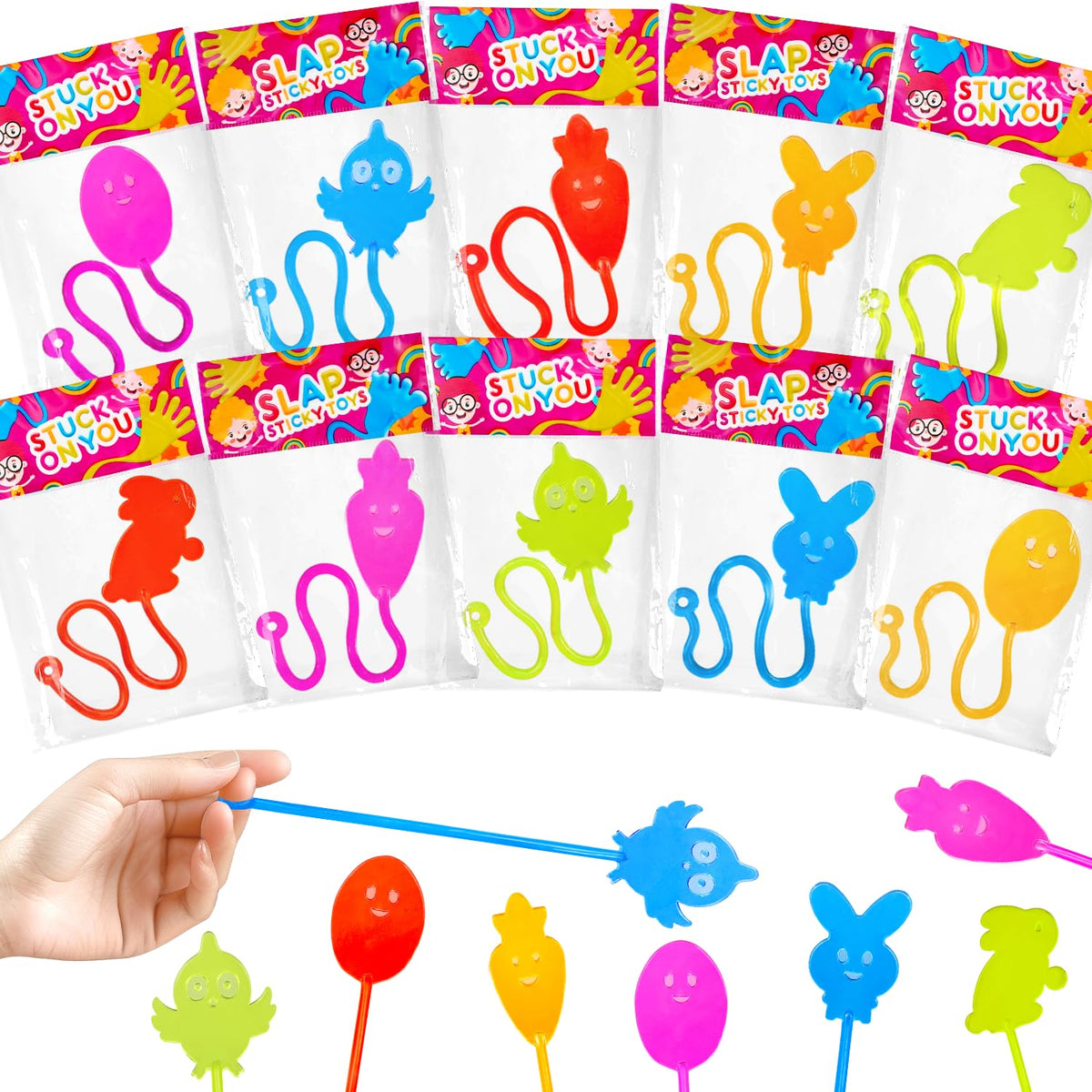 Kannove Easter sticky hands 36-pack ready for egg hunts and classroom prizes.