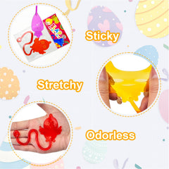 Kannove Easter Sticky Hands: egg design in bright colors for party favors.